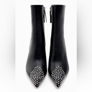 Used ‼️STUDDED TOE ANKLE BOOTS